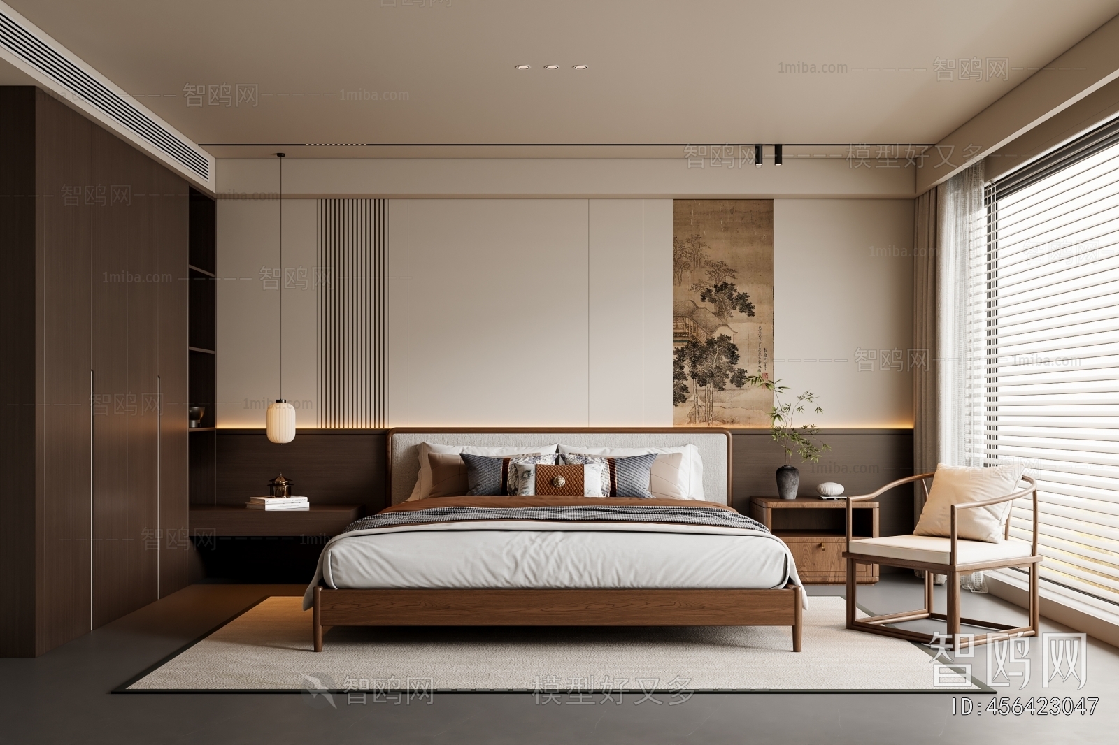 New Chinese Style Bedroom