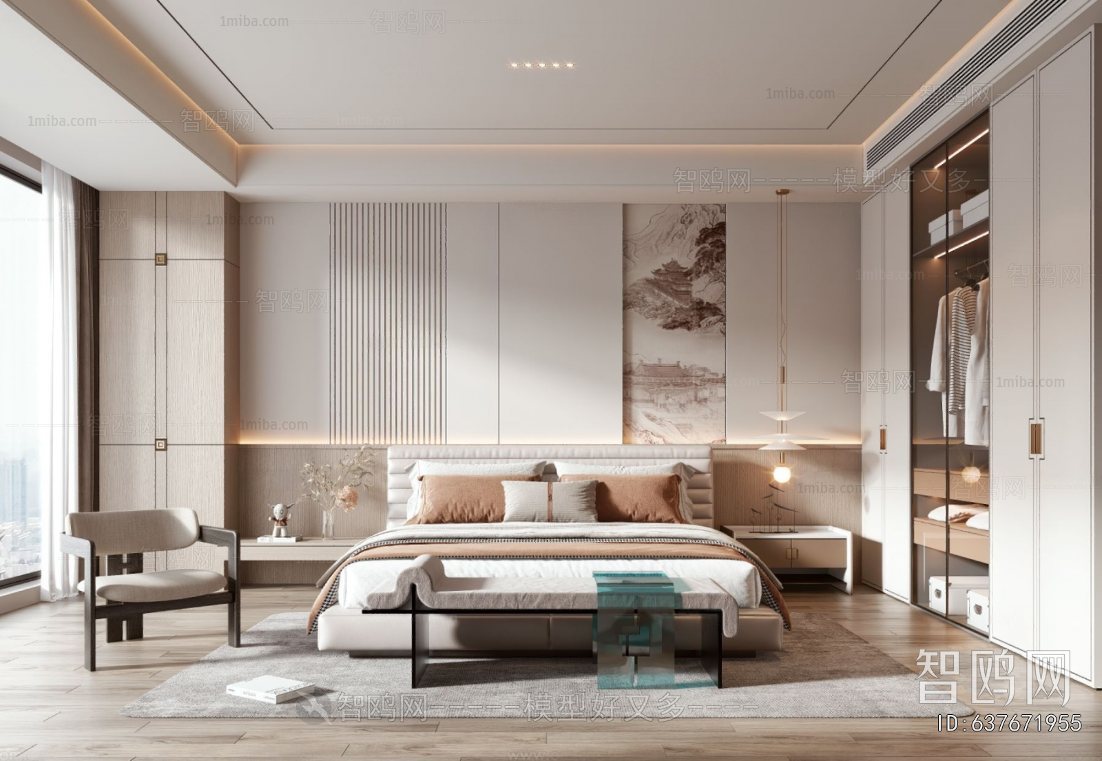 New Chinese Style Bedroom