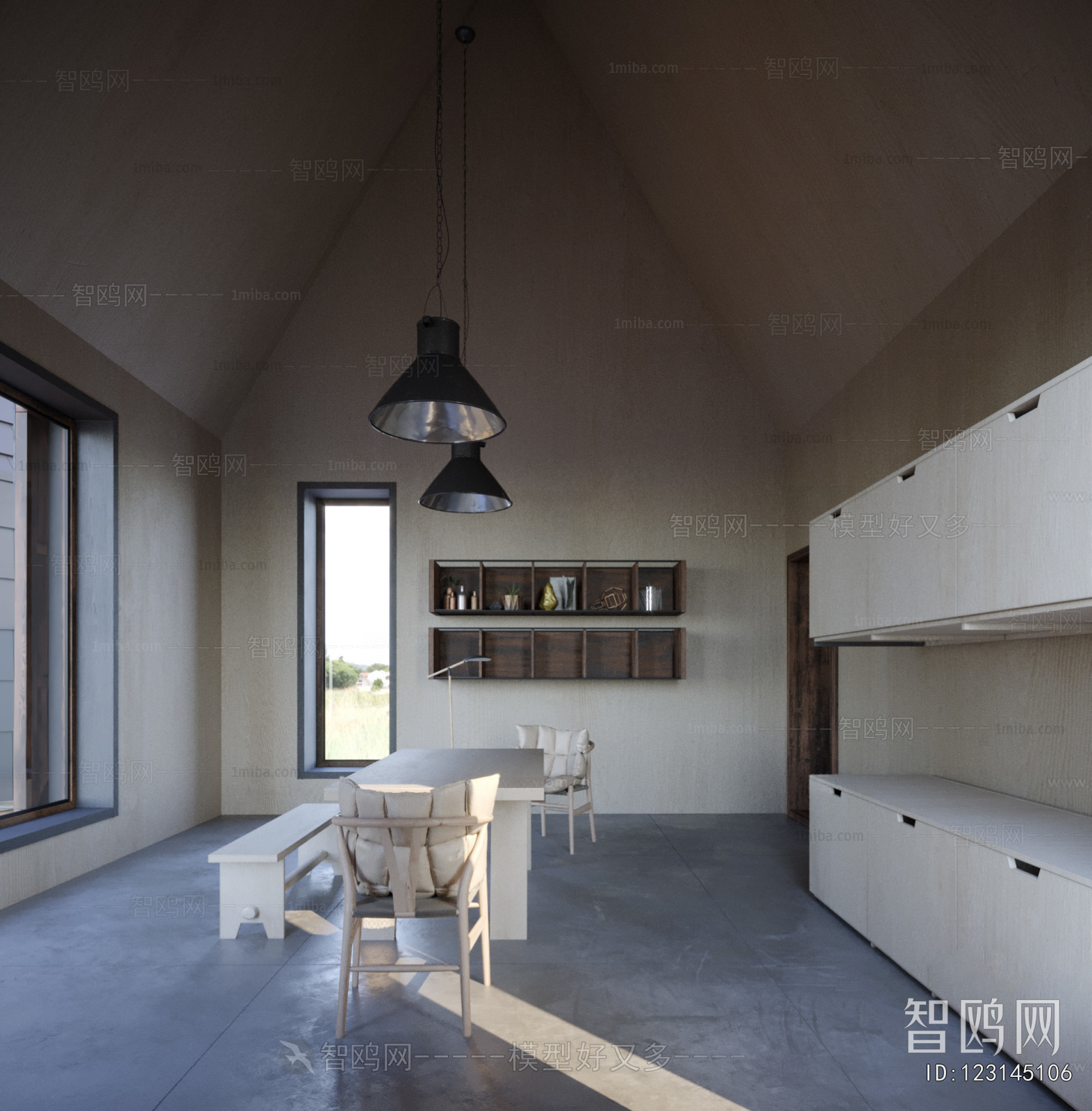 Wabi-sabi Style Dining Room