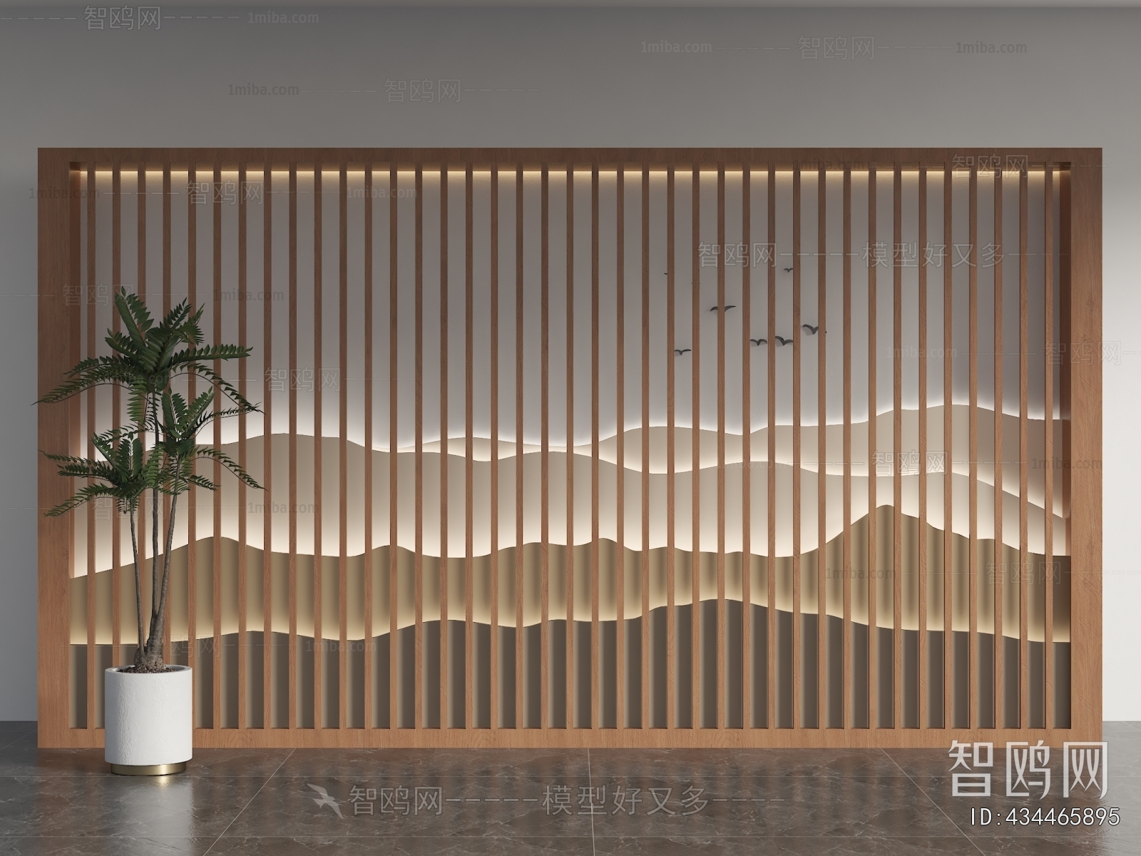 New Chinese Style TV Wall