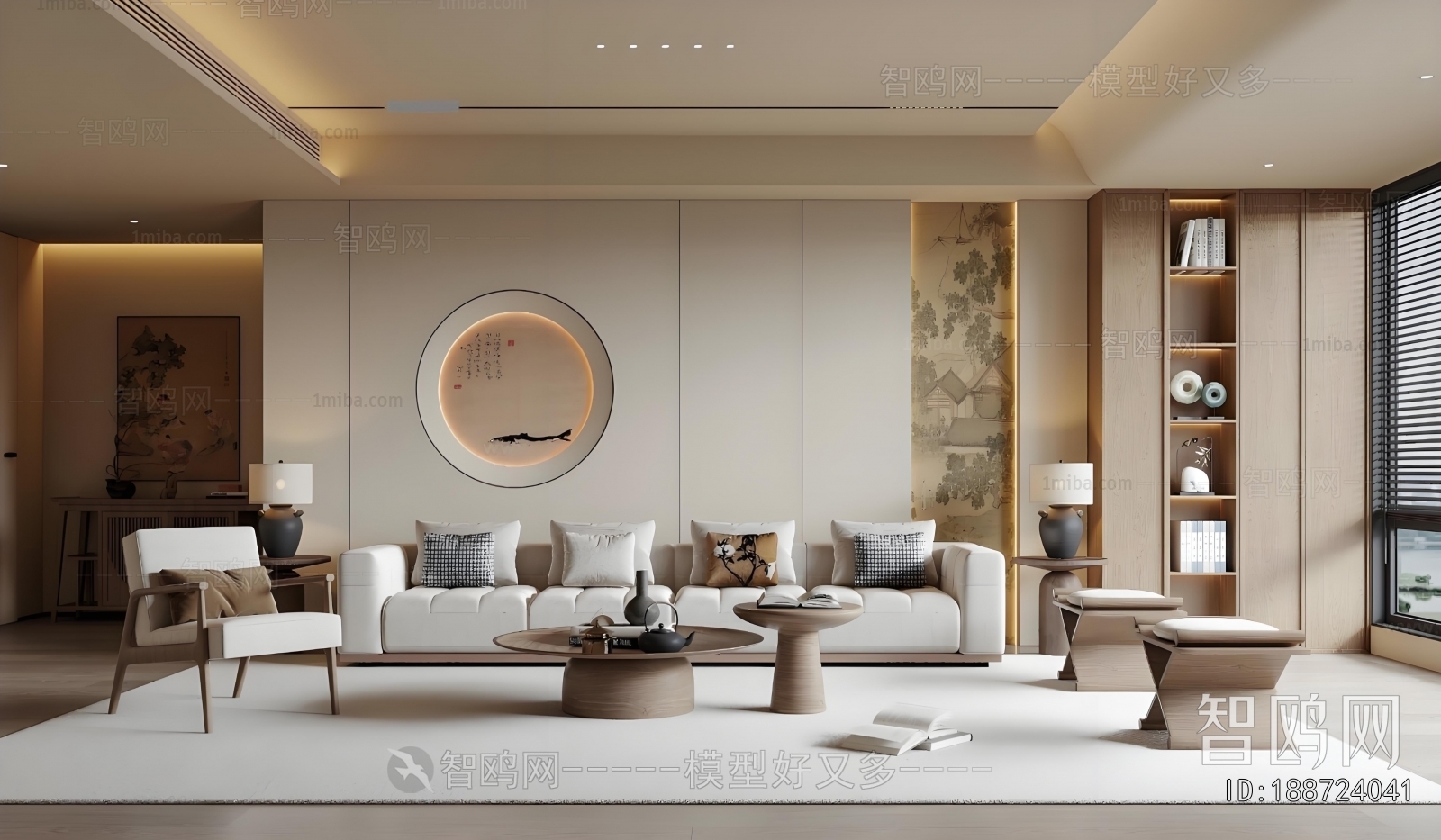 New Chinese Style A Living Room