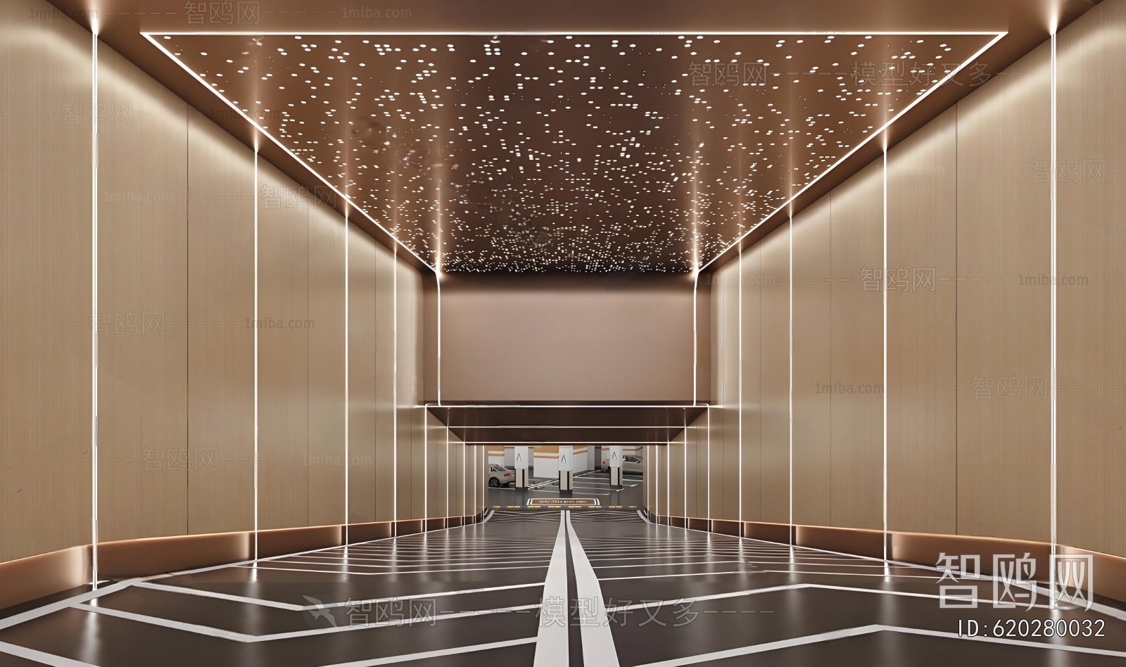 Modern Underground Parking Lot