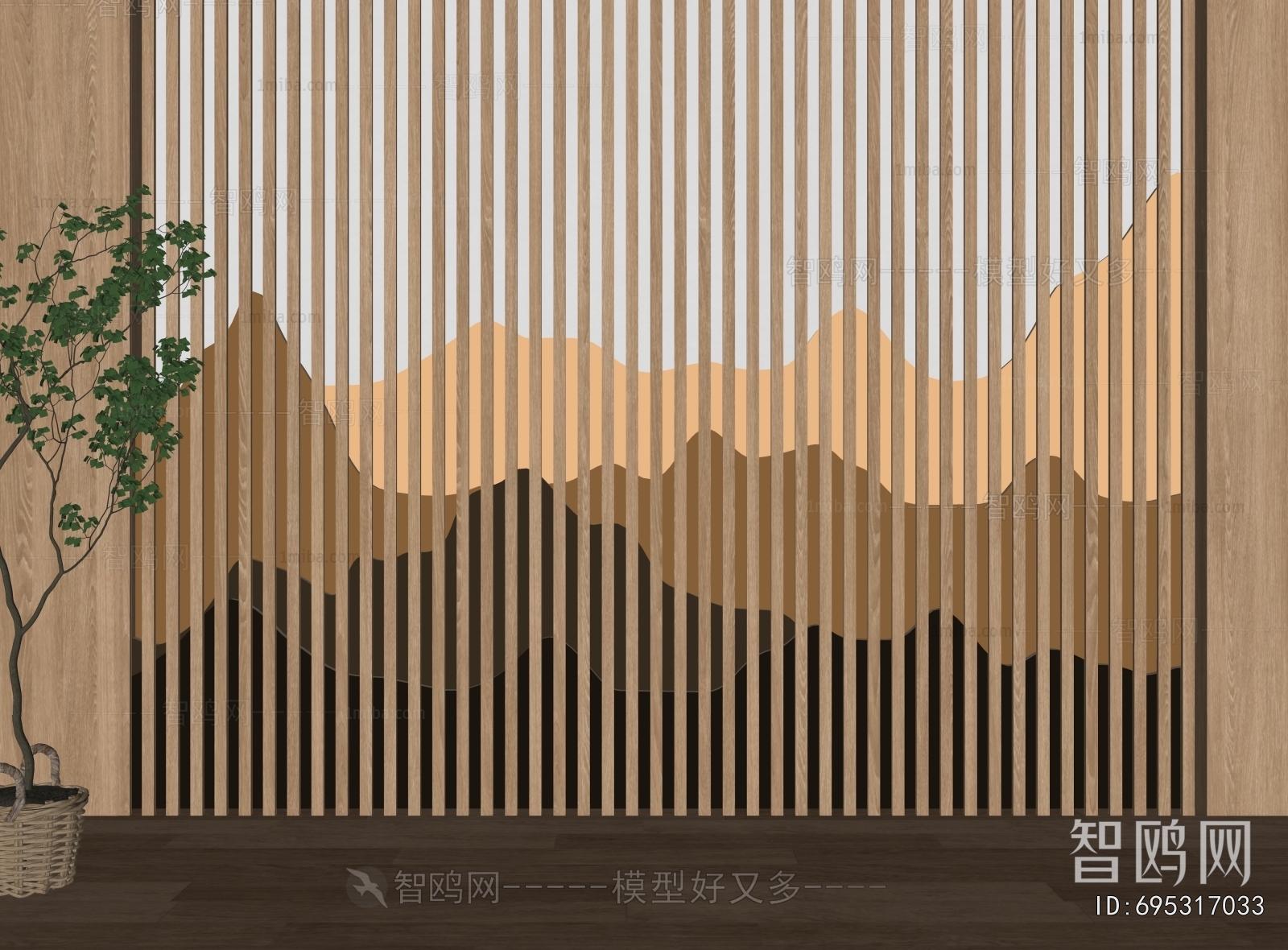 New Chinese Style TV Wall