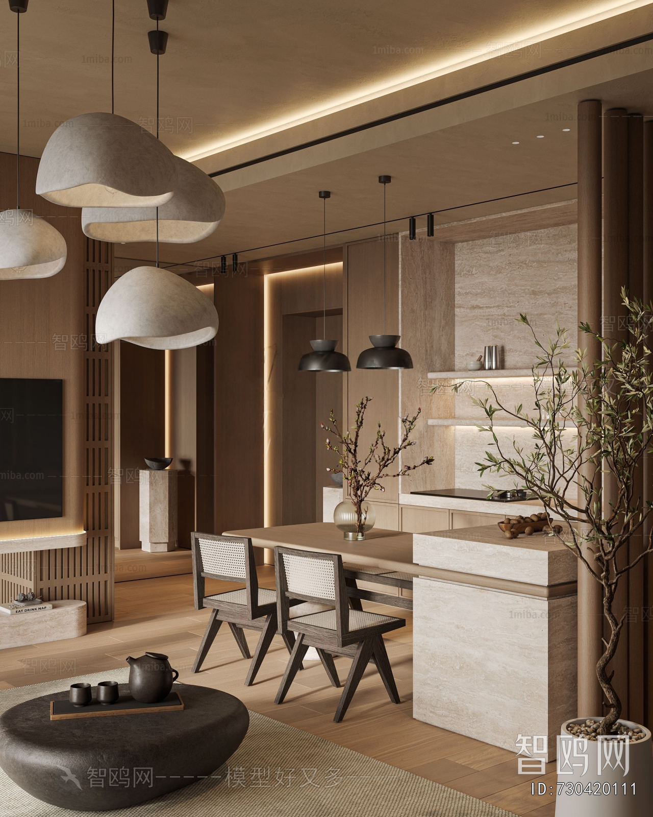 Wabi-sabi Style A Living Room