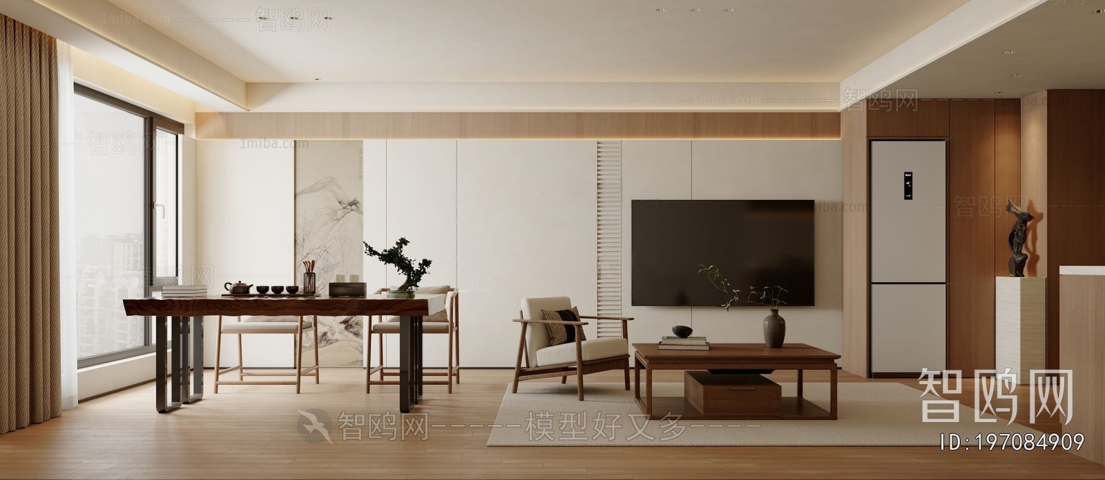 New Chinese Style A Living Room