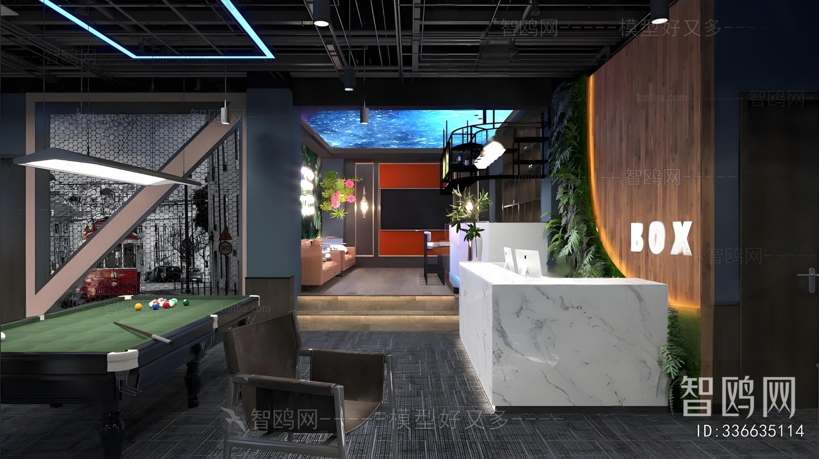 Modern Billiard Room