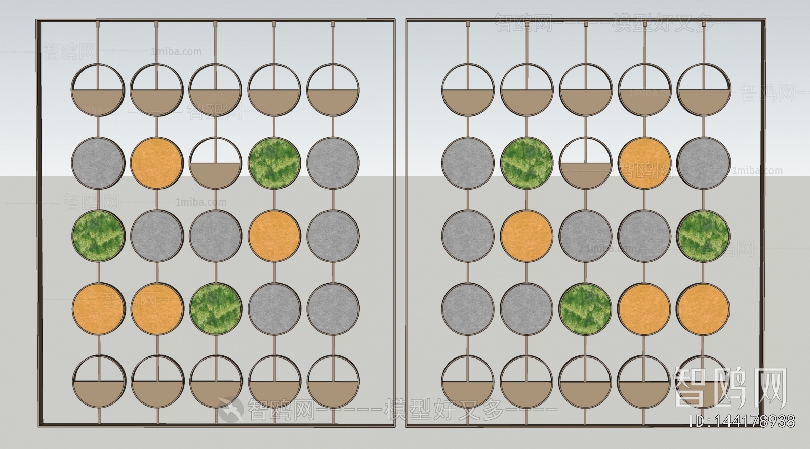 New Chinese Style Metal Screen Partition