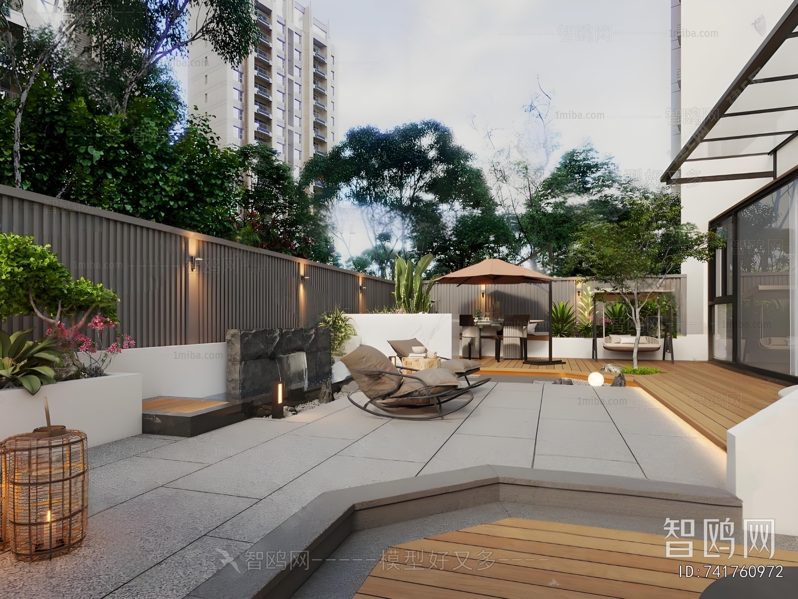 Modern Courtyard/landscape