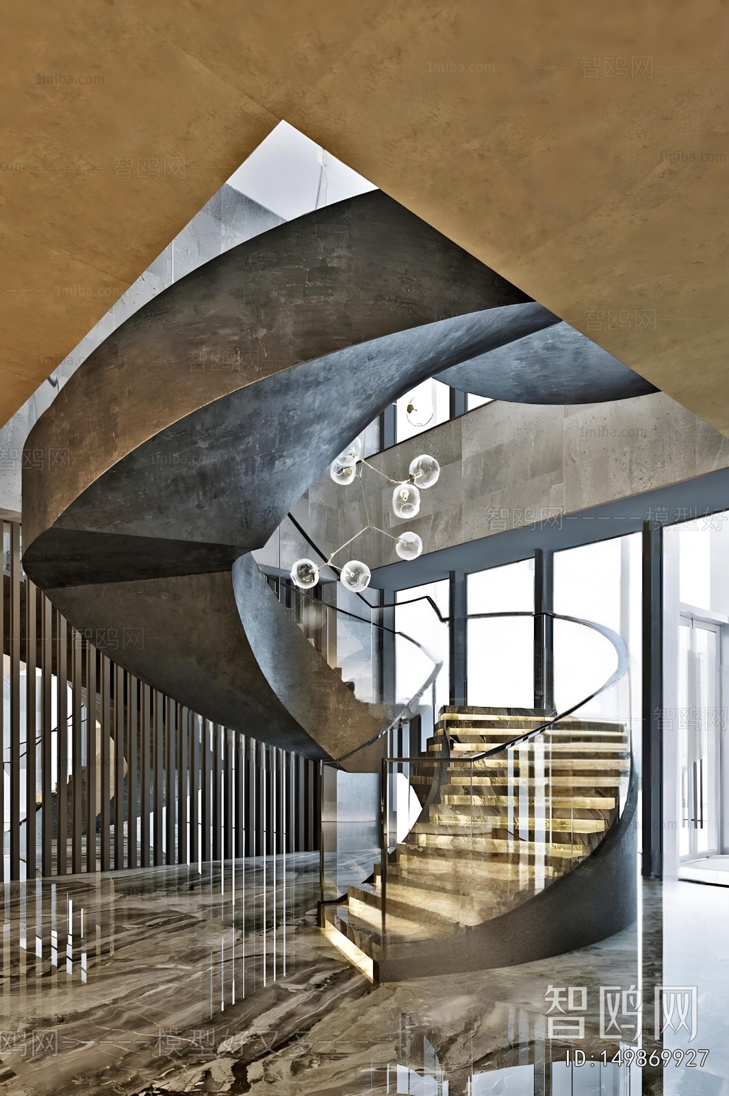Modern Rotating Staircase