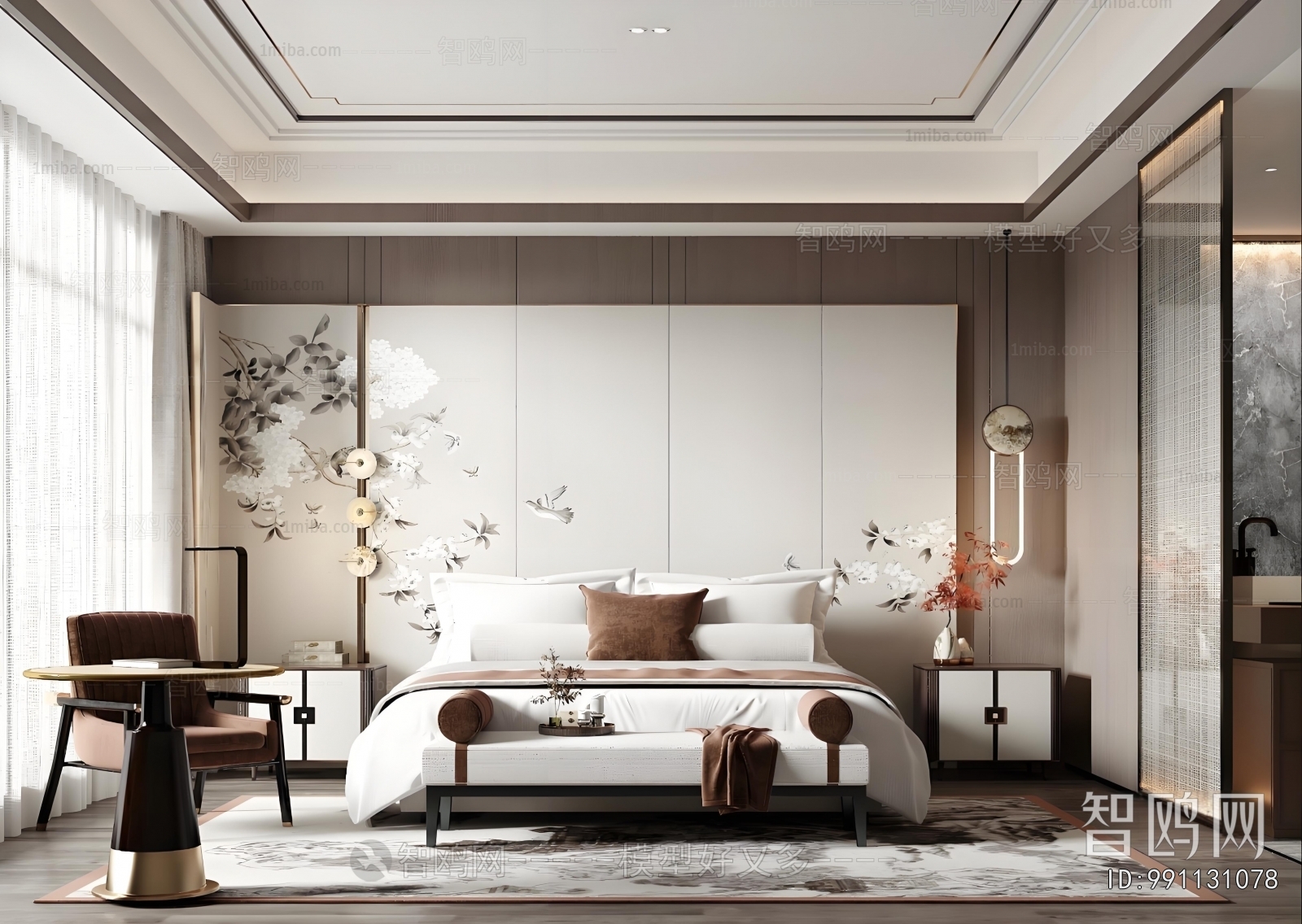 New Chinese Style Bedroom