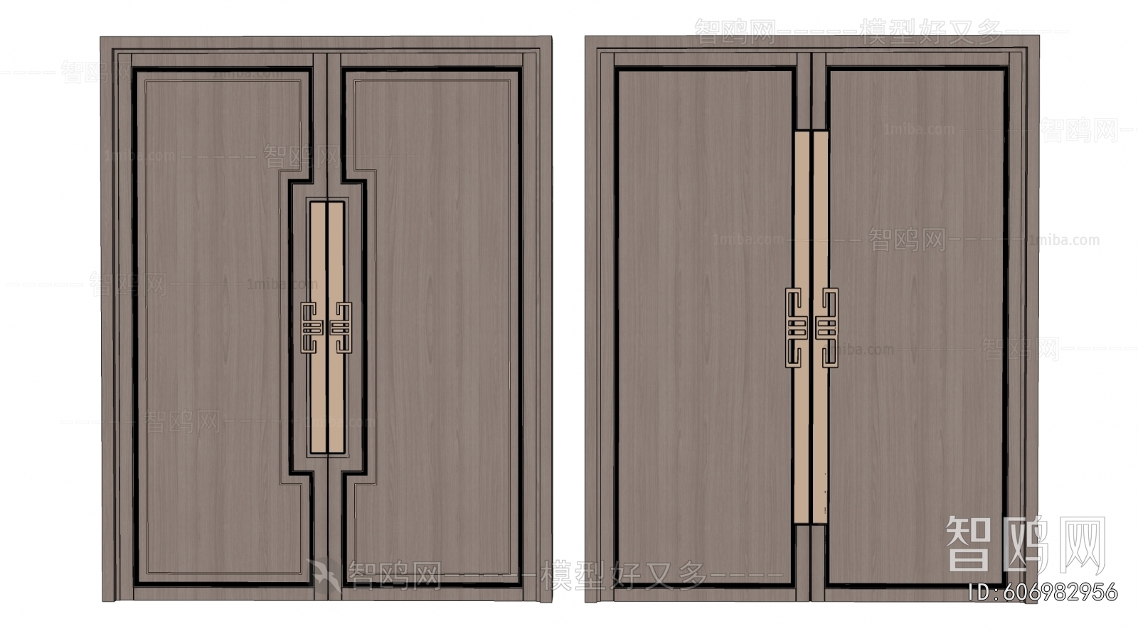 New Chinese Style Double Door