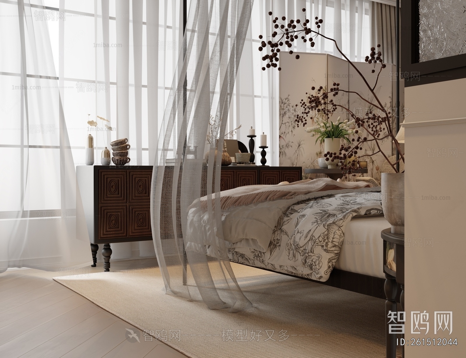 French Style Side Cabinet