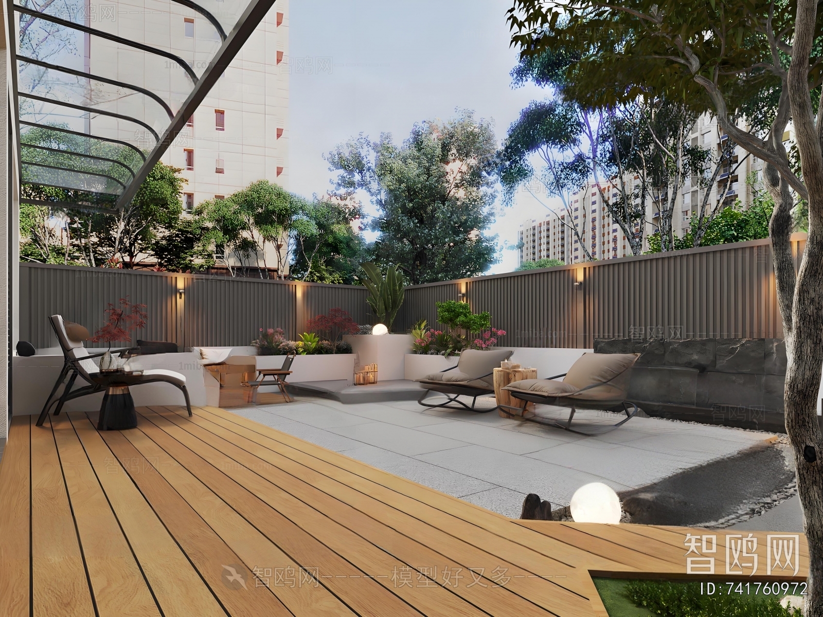 Modern Courtyard/landscape