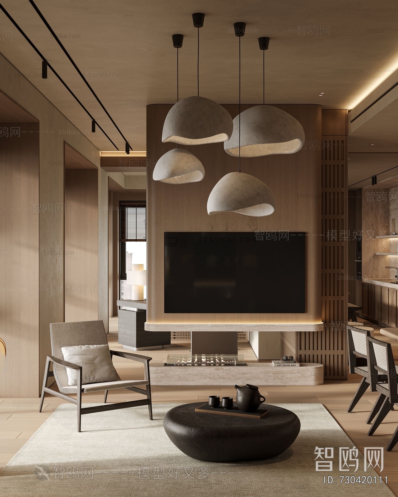 Wabi-sabi Style A Living Room