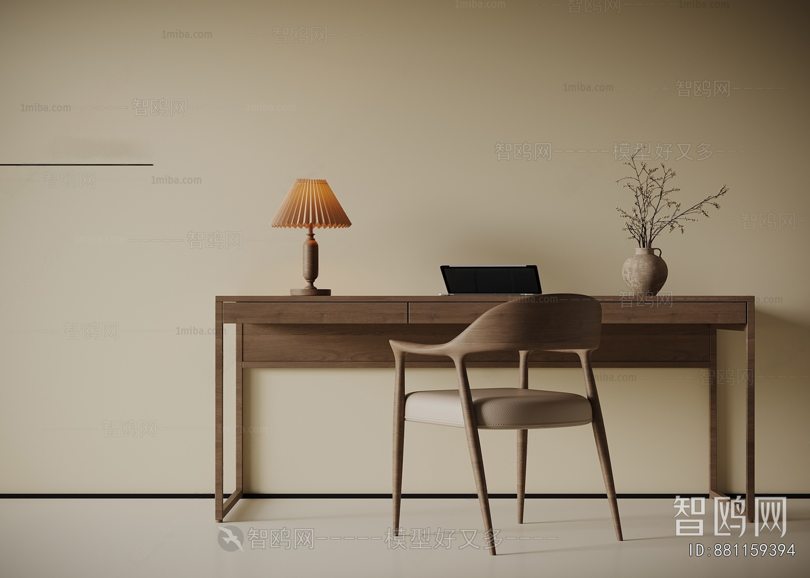 New Chinese Style Computer Desk And Chair