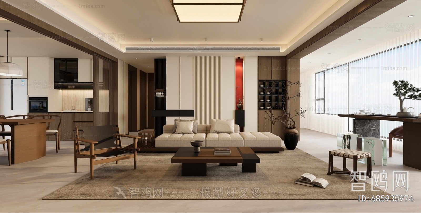 Wabi-sabi Style A Living Room