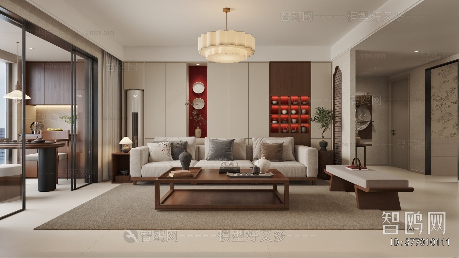 New Chinese Style A Living Room