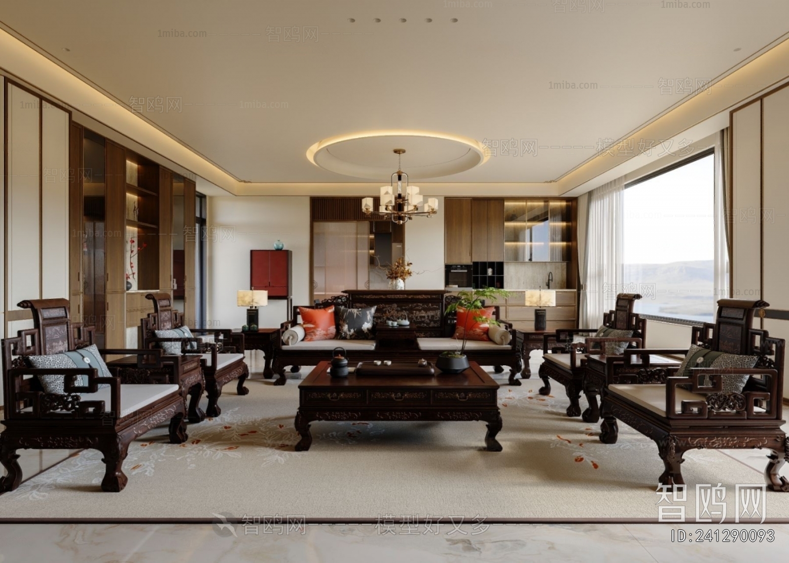 New Chinese Style A Living Room