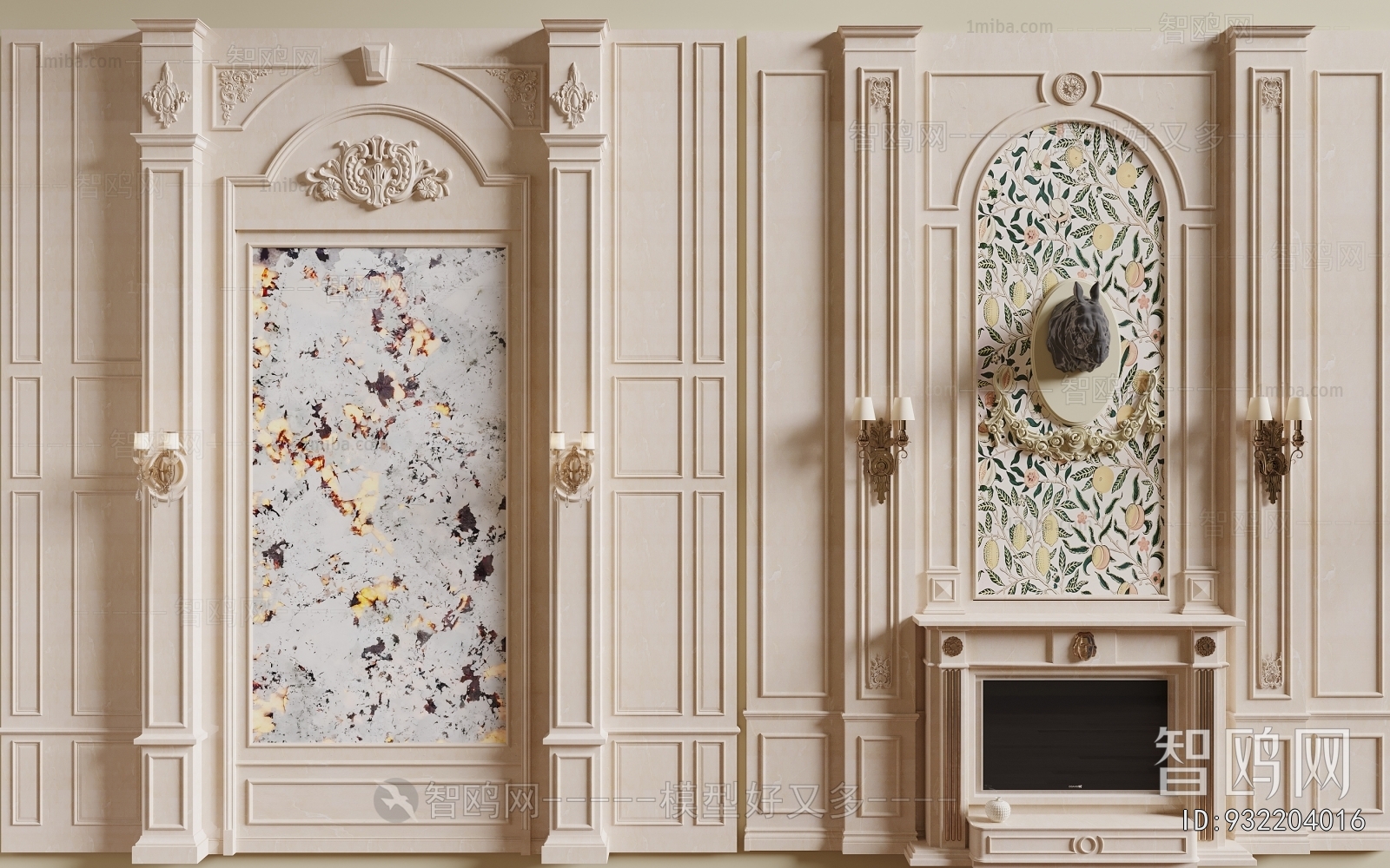 French Style TV Wall