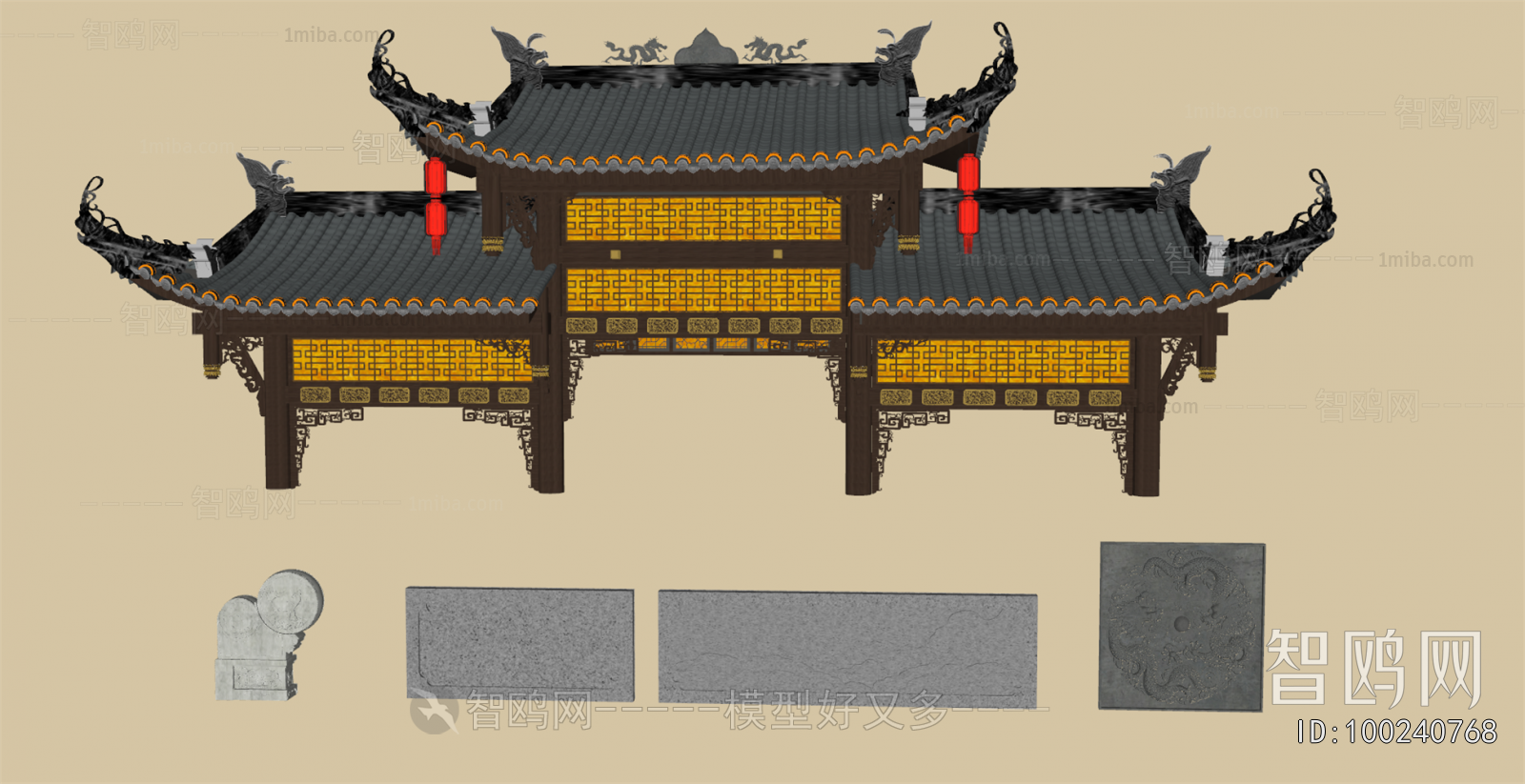 Chinese Style Building Component