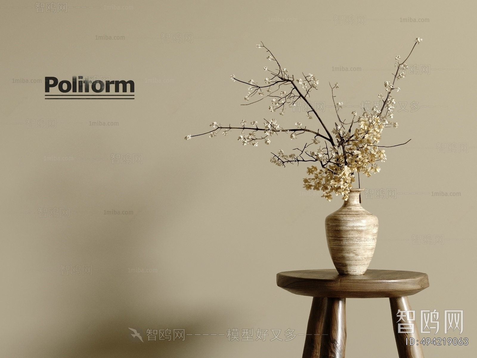 Wabi-sabi Style Dried Branch