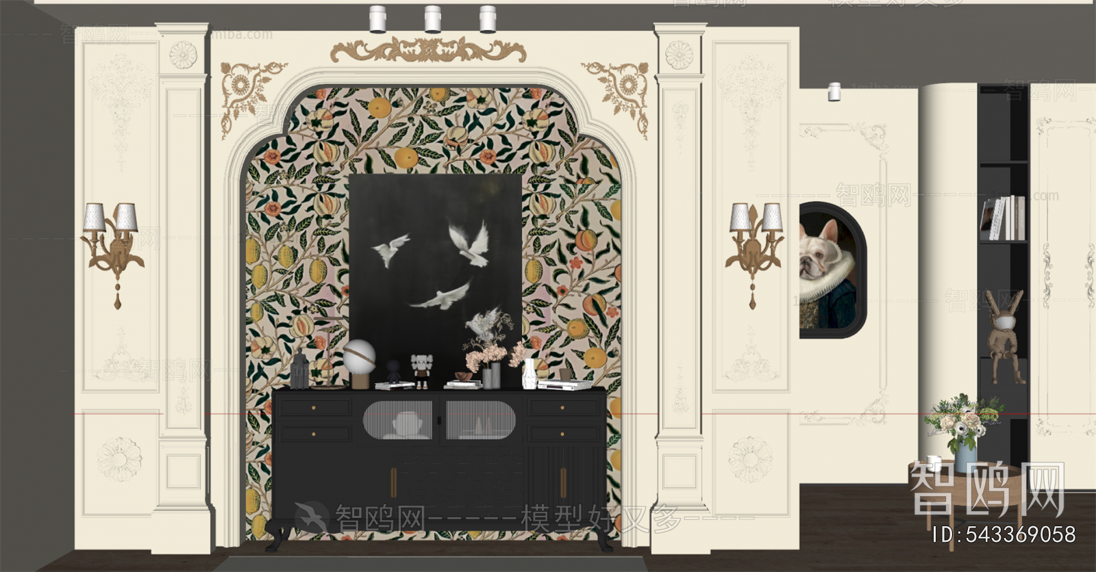 French Style Hallway