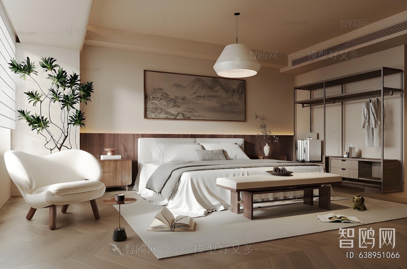 New Chinese Style Bedroom