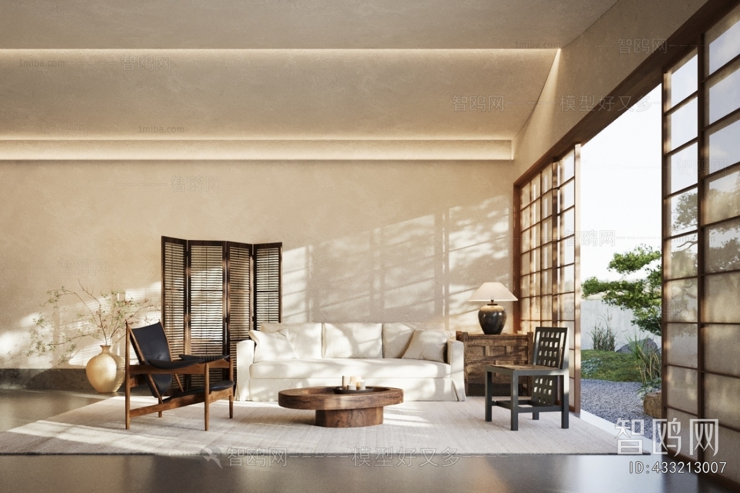 Wabi-sabi Style A Living Room