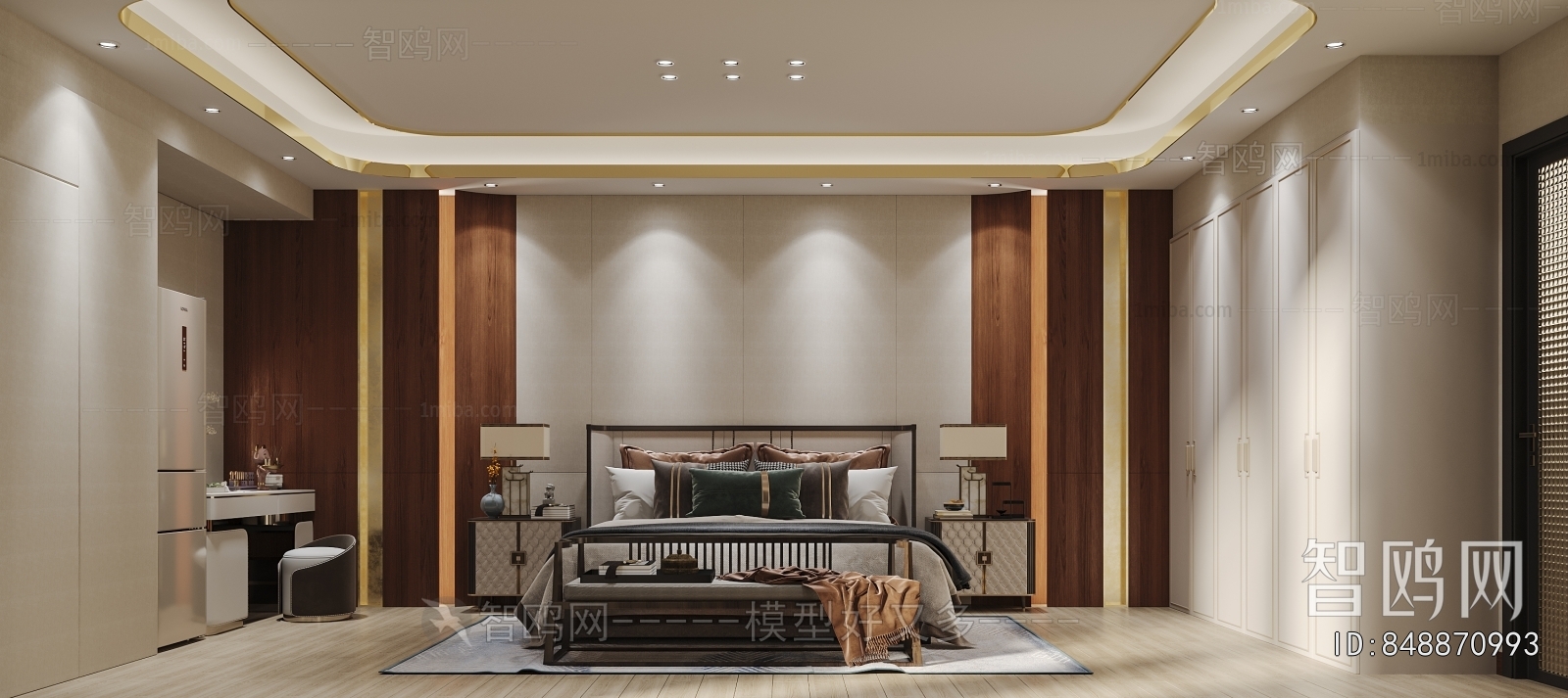 New Chinese Style Bedroom