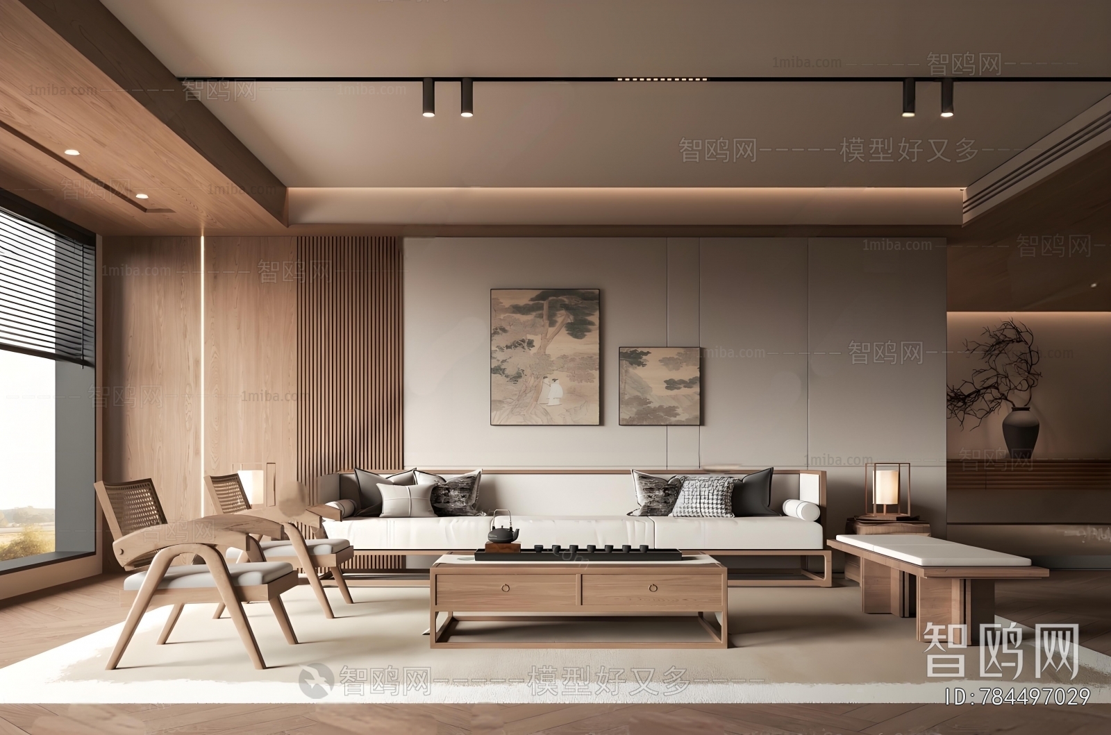 New Chinese Style A Living Room