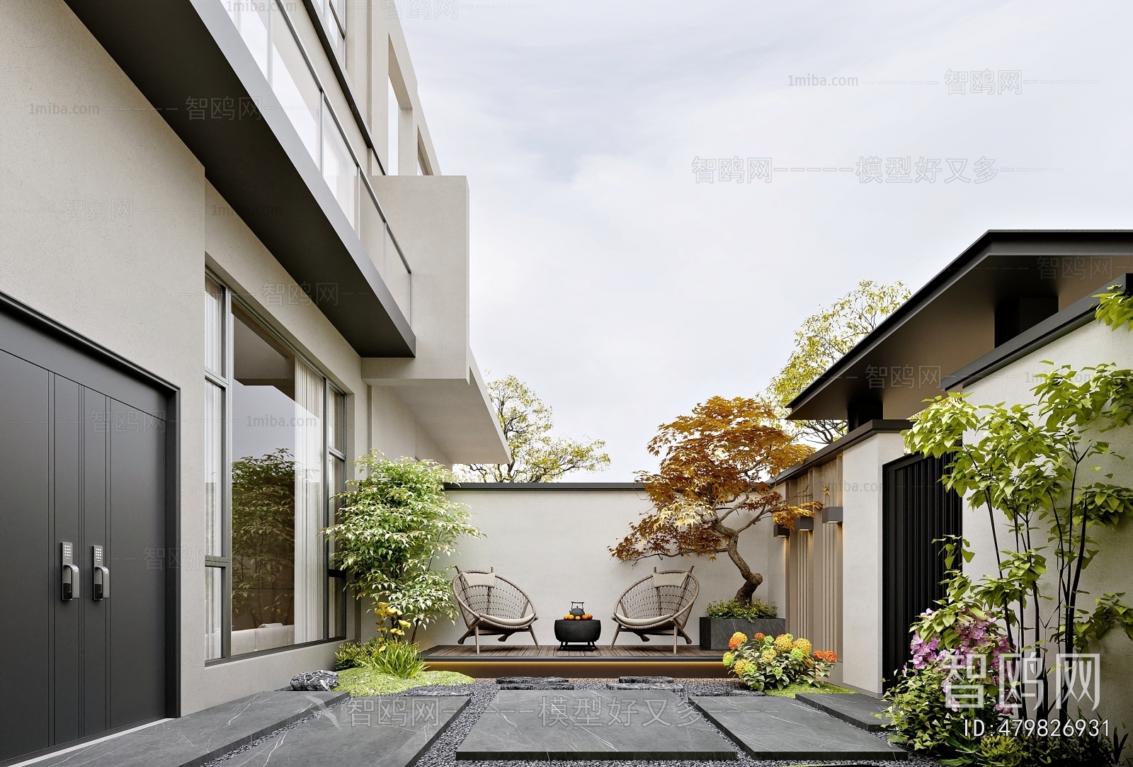 Modern Courtyard/landscape