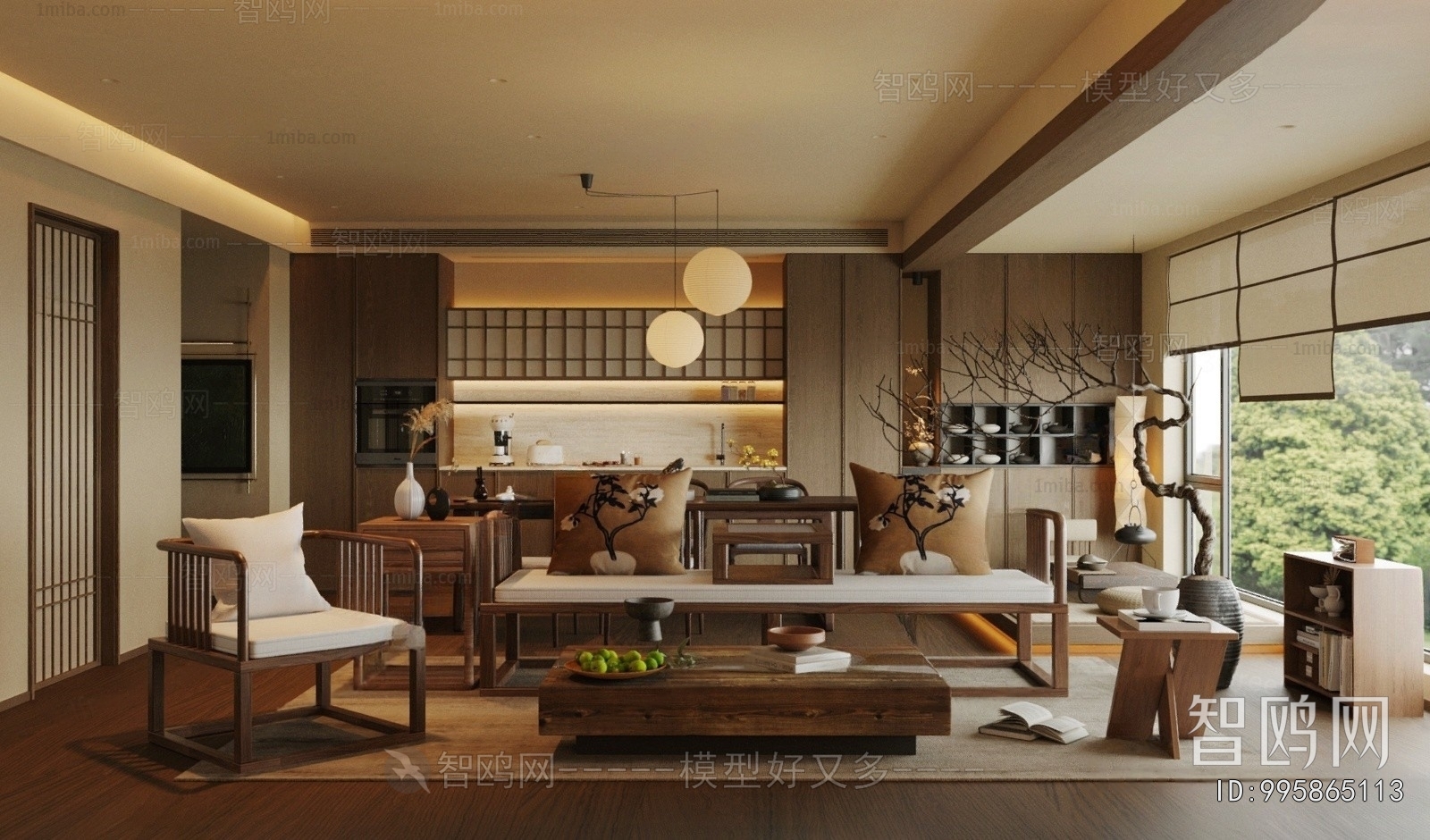 New Chinese Style A Living Room