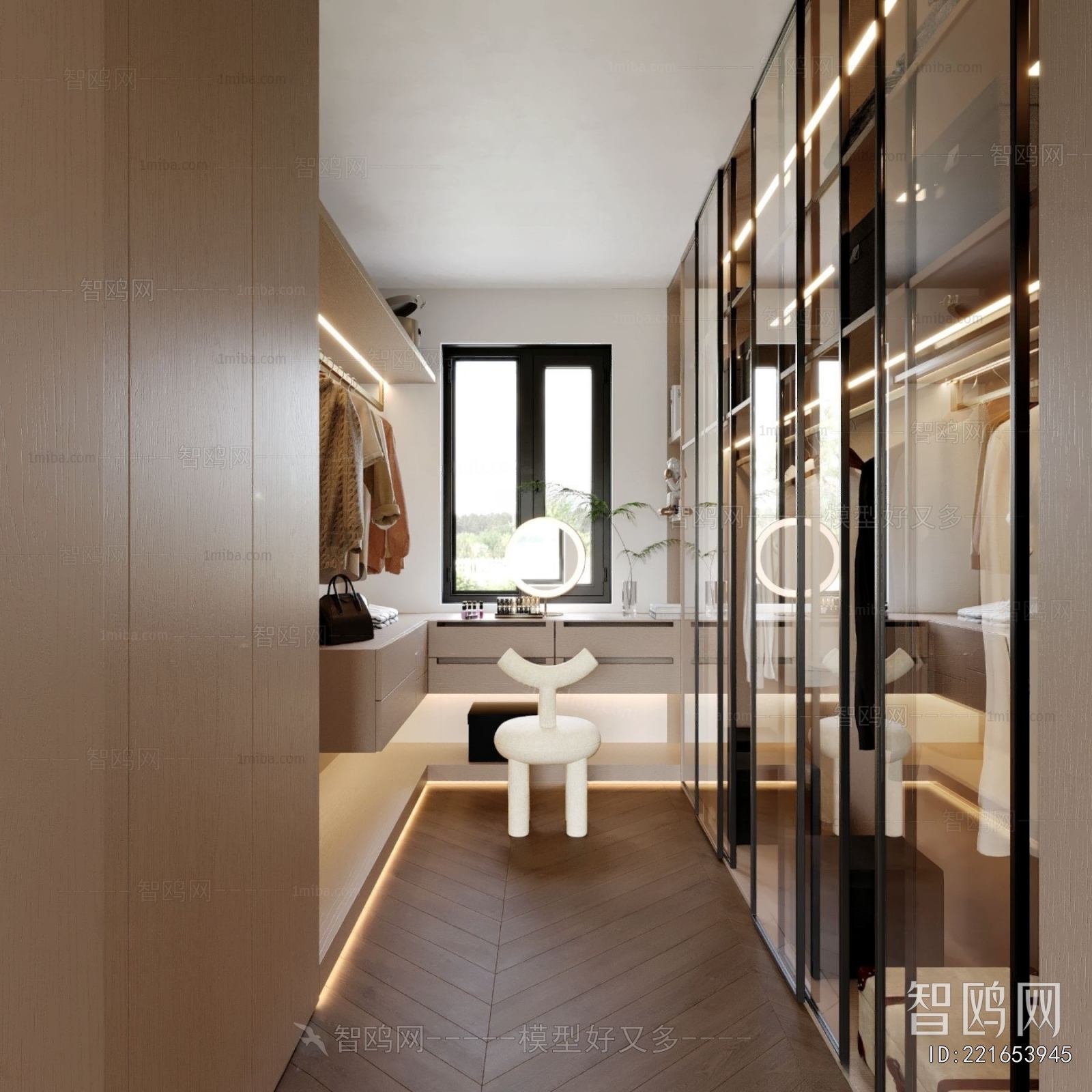 Modern Clothes Storage Area