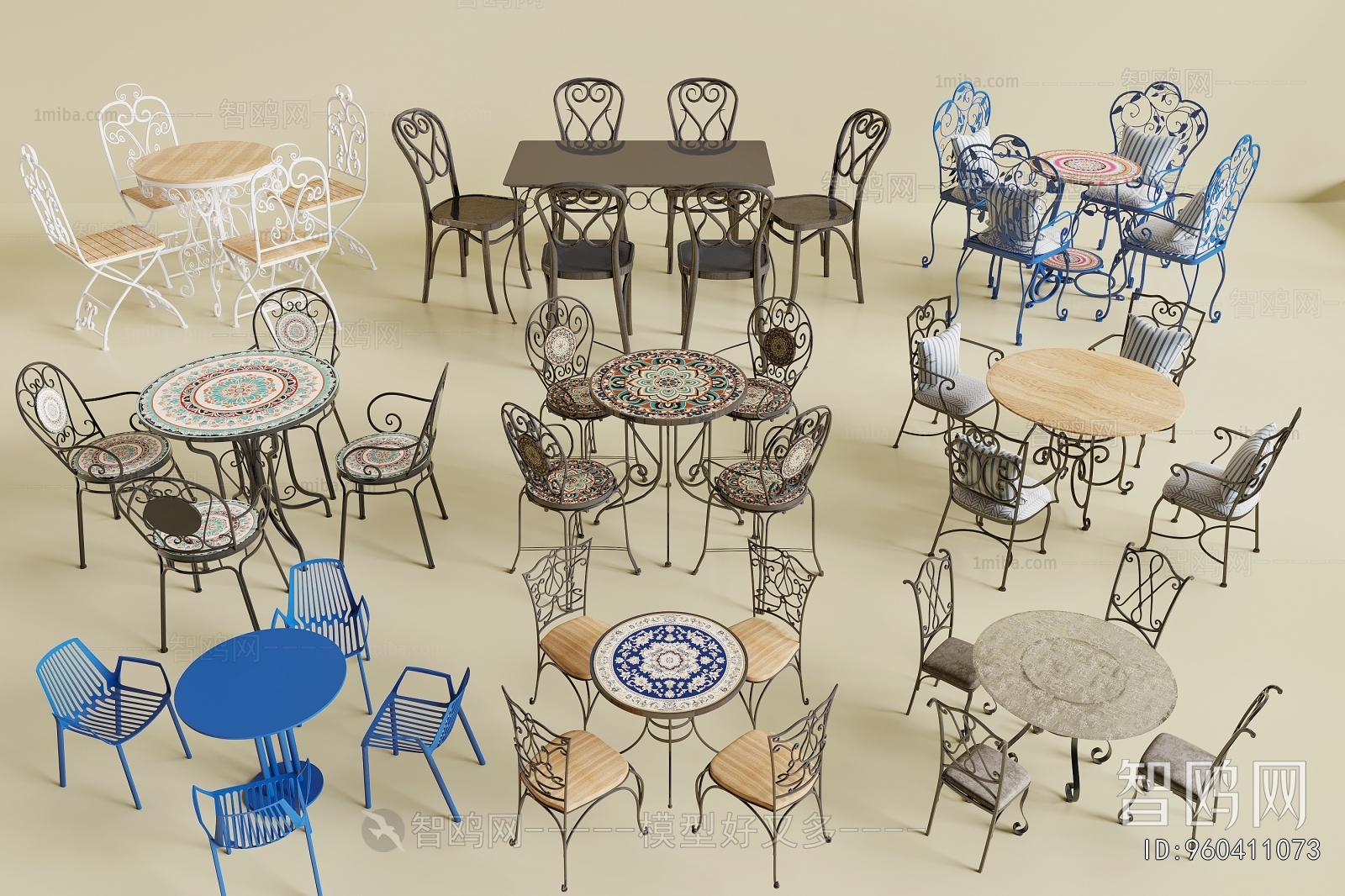 European Style Dining Table And Chairs