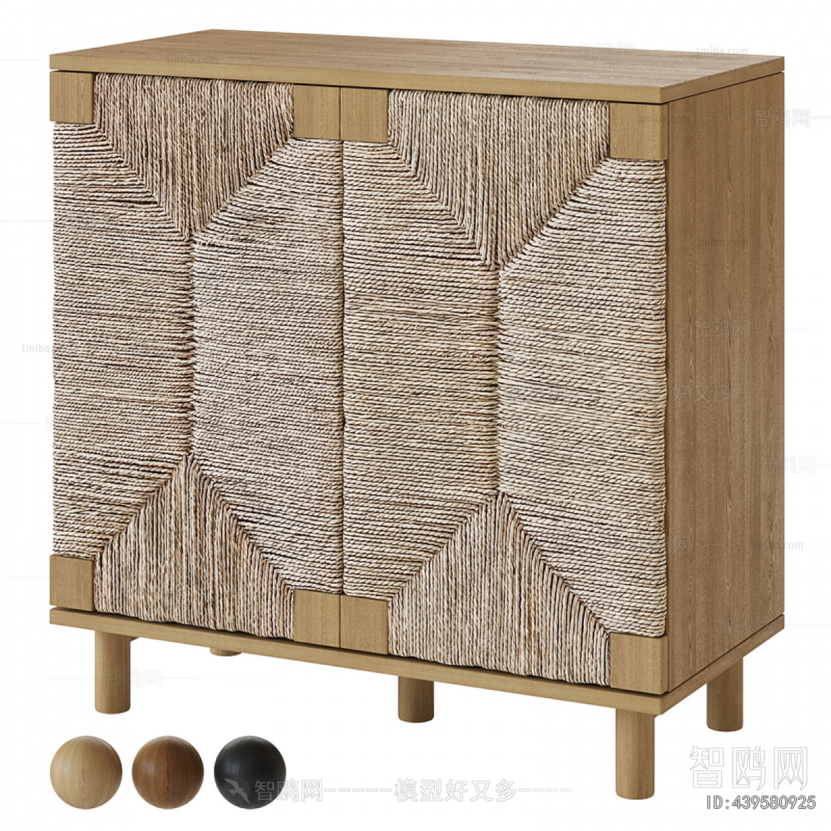 Wabi-sabi Style Side Cabinet