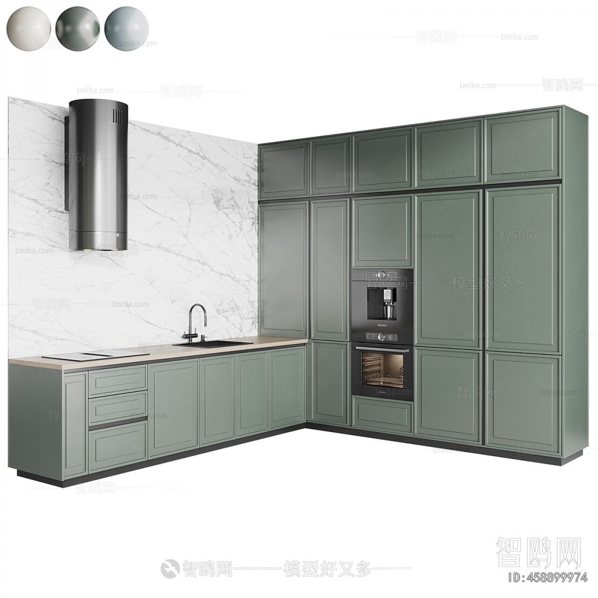 Simple European Style Kitchen Cabinet