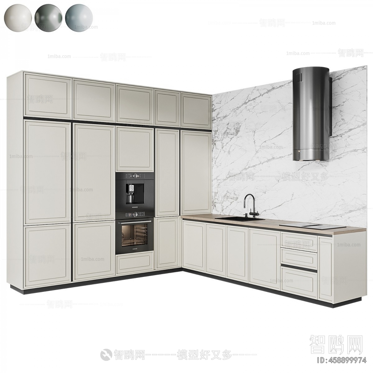 Simple European Style Kitchen Cabinet