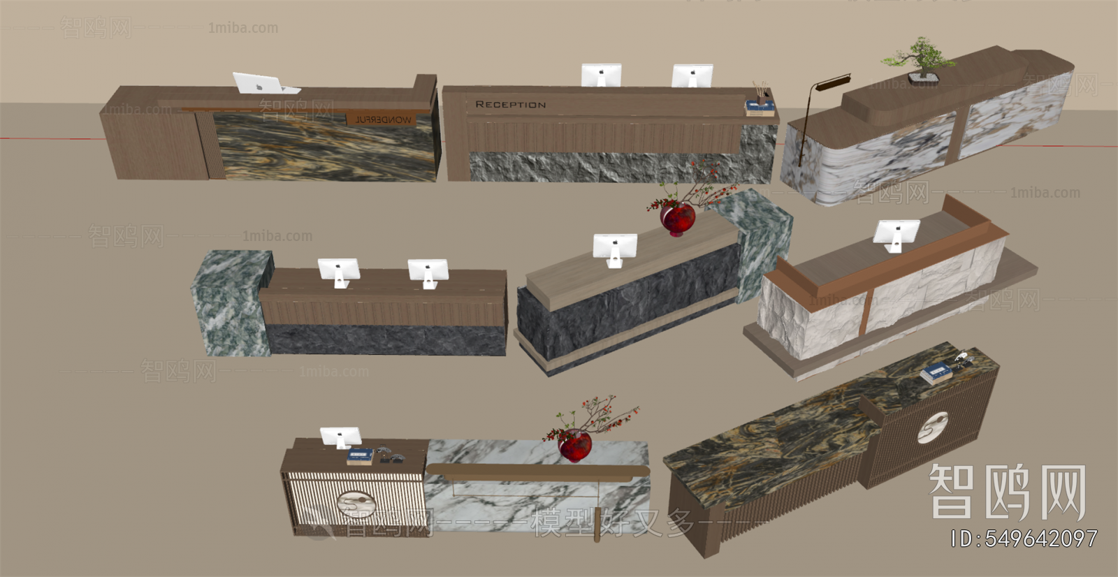 New Chinese Style Reception Desk