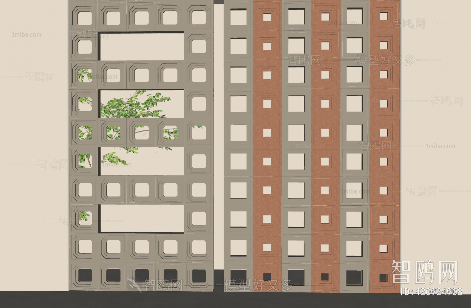 Modern Cement Brick Screen Partition