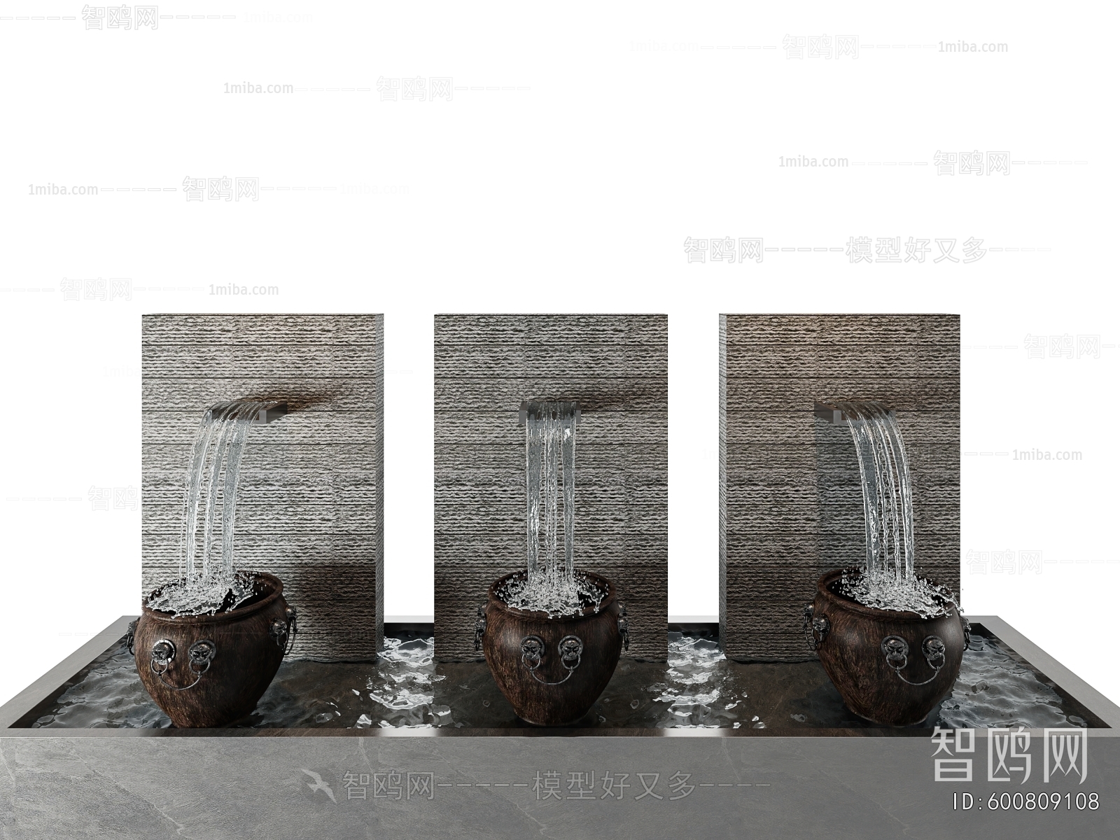 New Chinese Style Rockery Waterscape