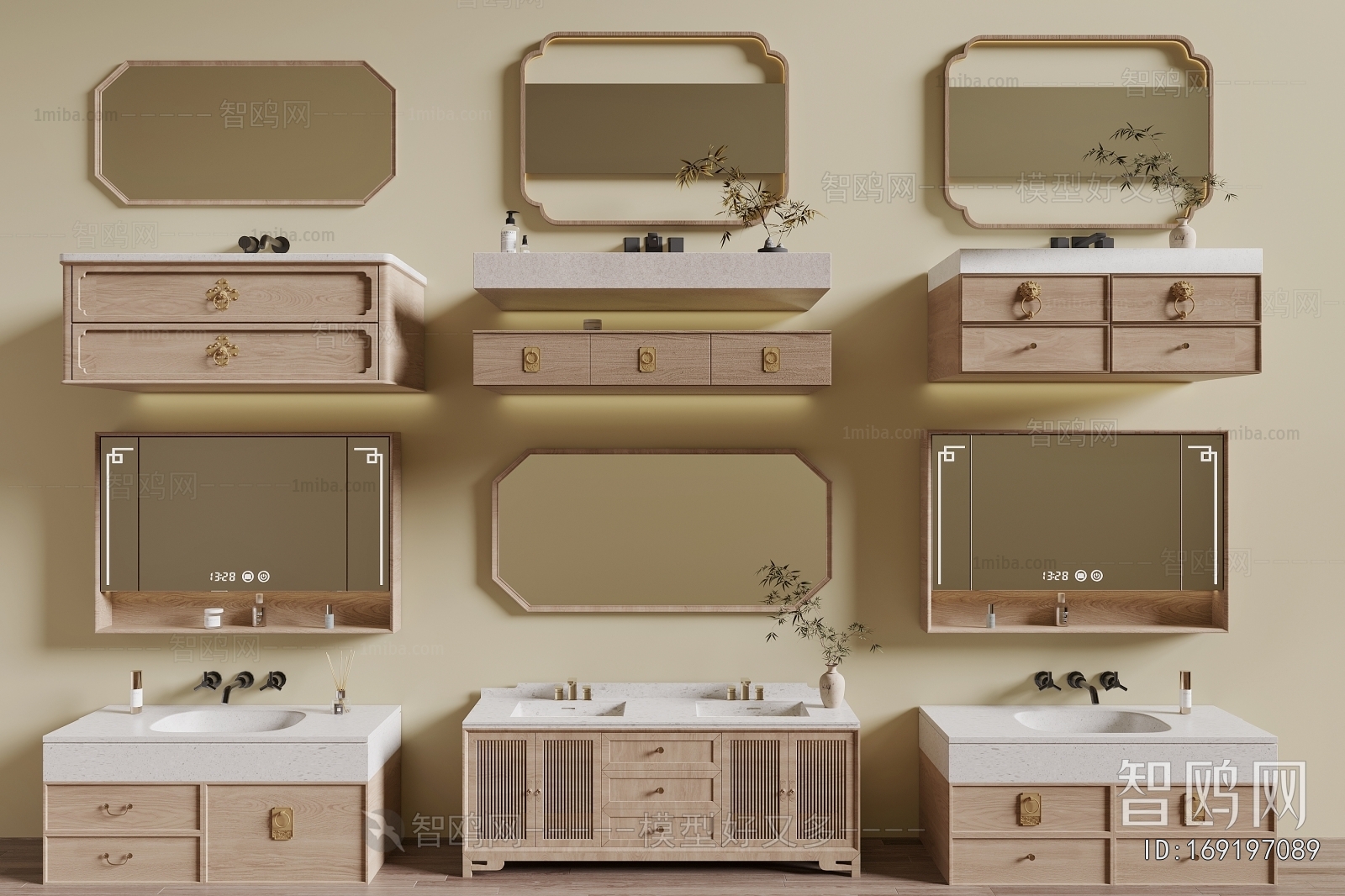 New Chinese Style Bathroom Cabinet