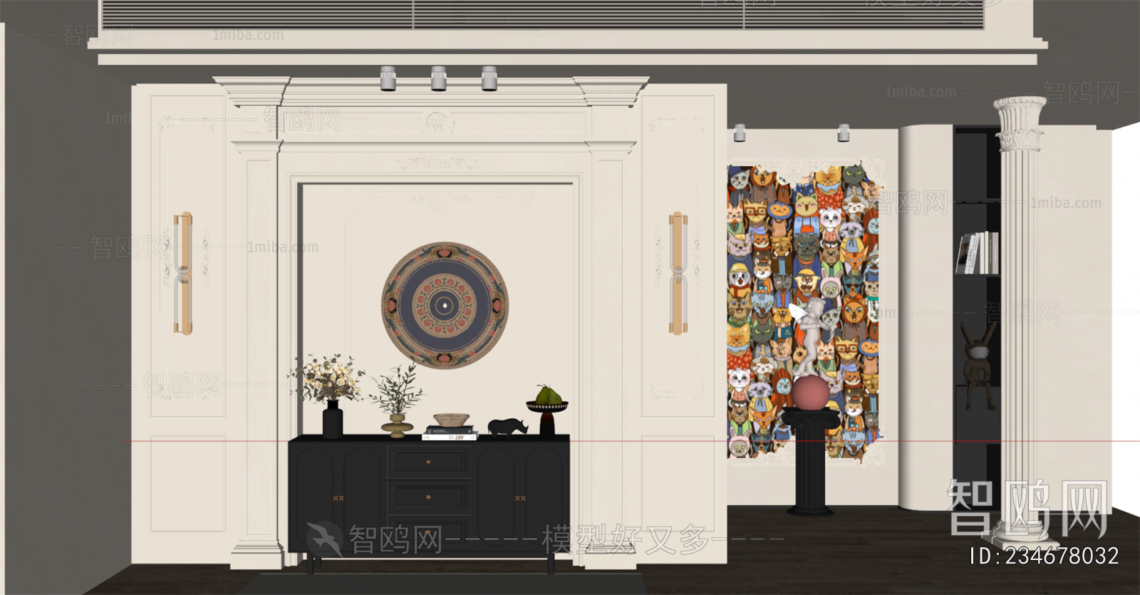 French Style Hallway