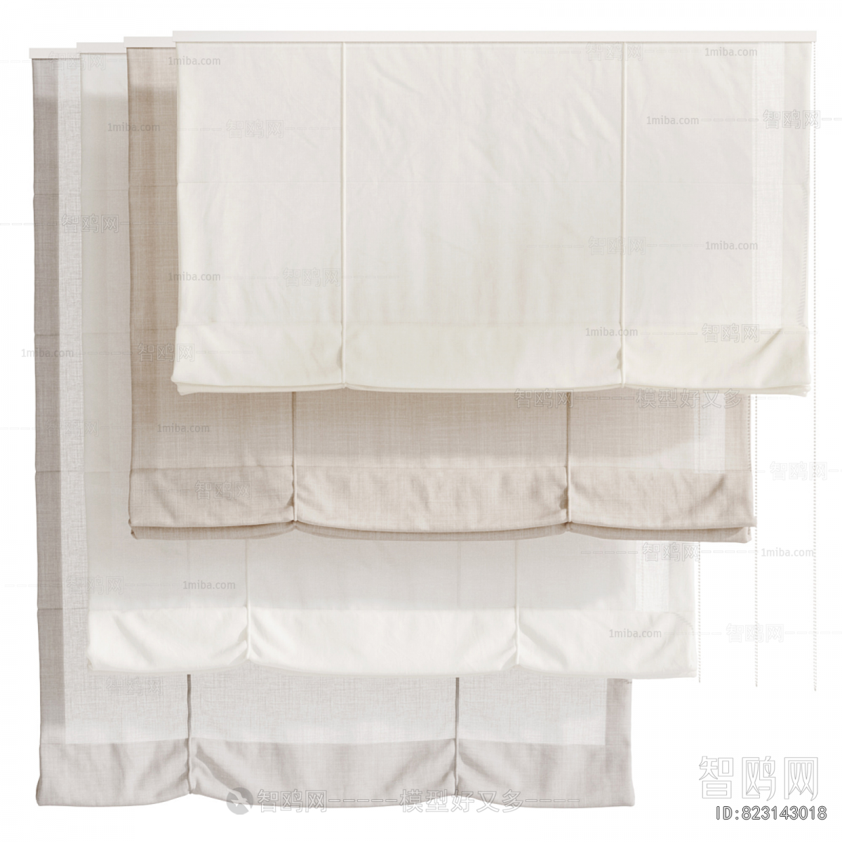 New Chinese Style Roman Curtain