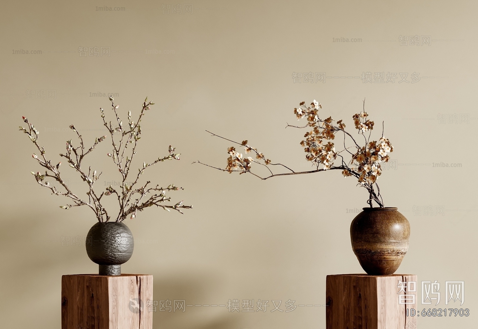 Wabi-sabi Style Dried Branch