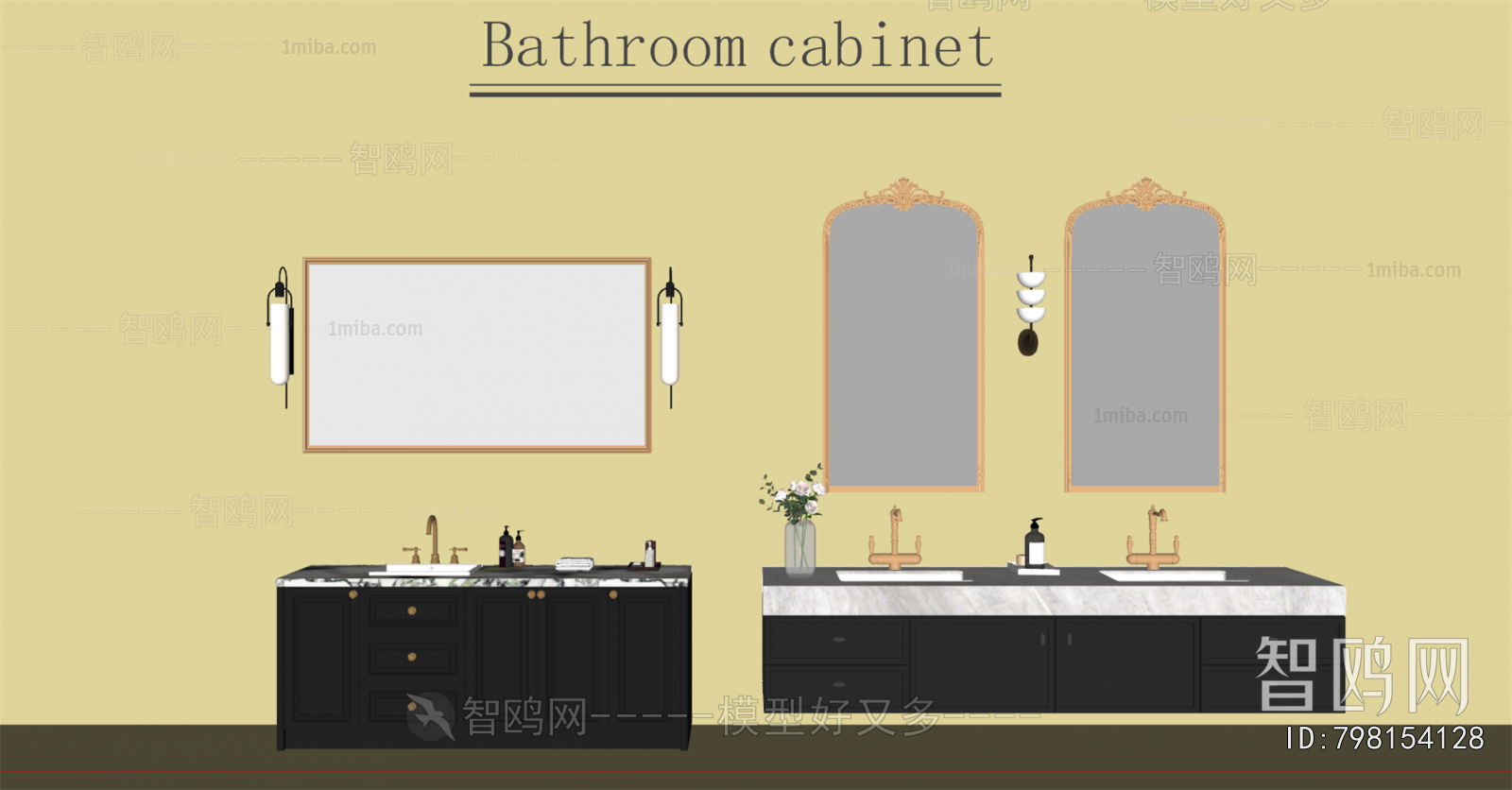 French Style Bathroom Cabinet