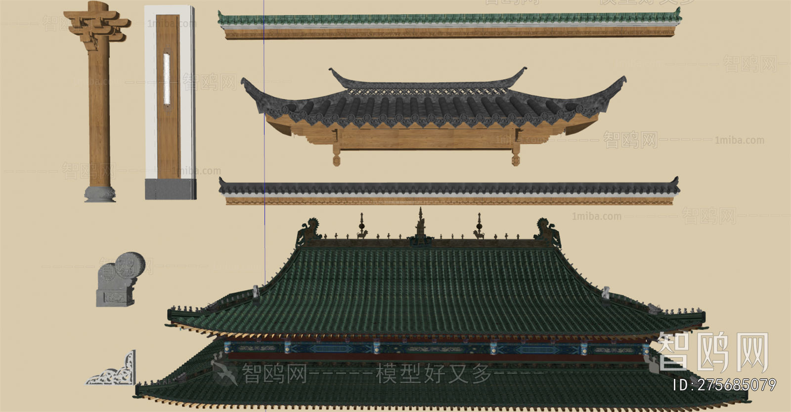 Chinese Style Building Component