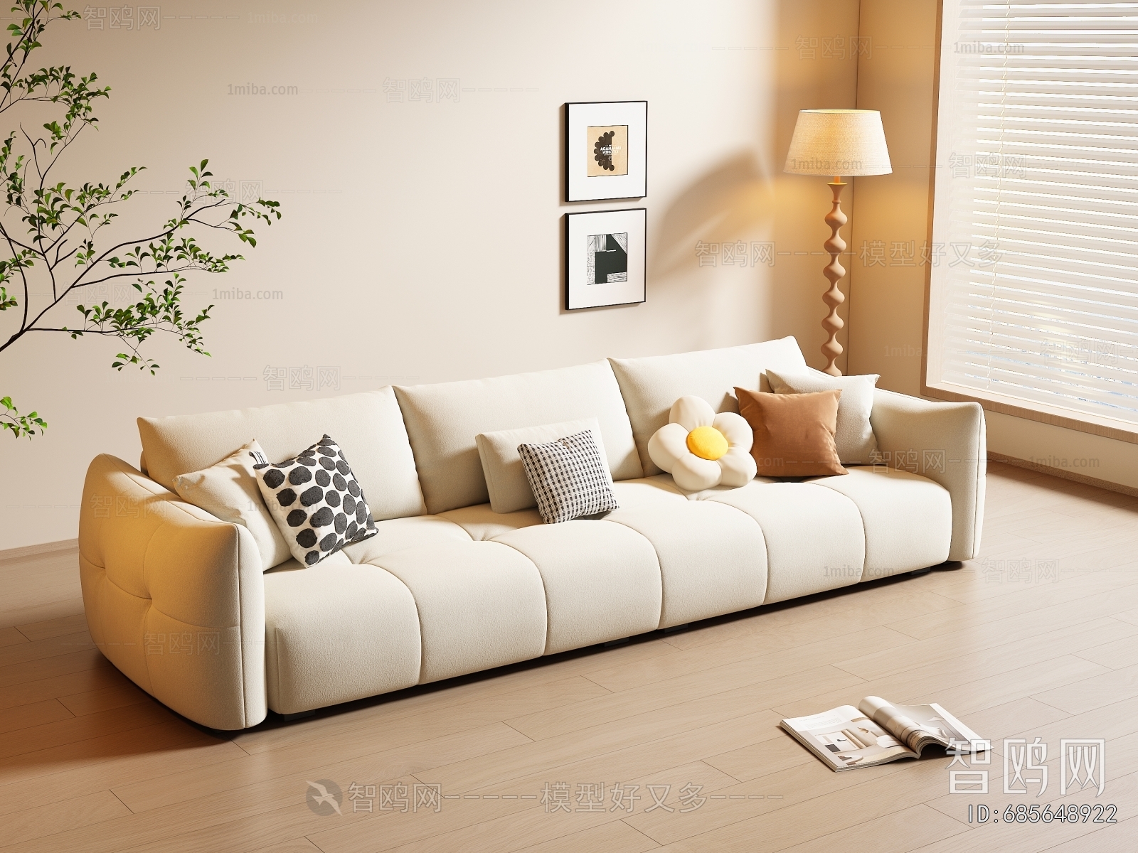 Modern Three-seat Sofa