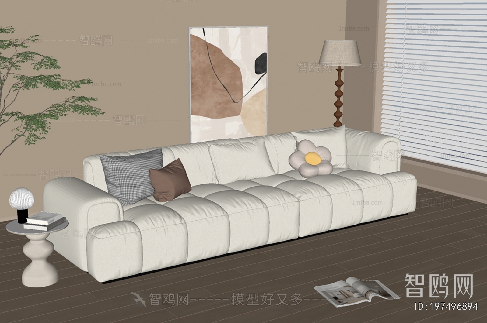 Modern Three-seat Sofa