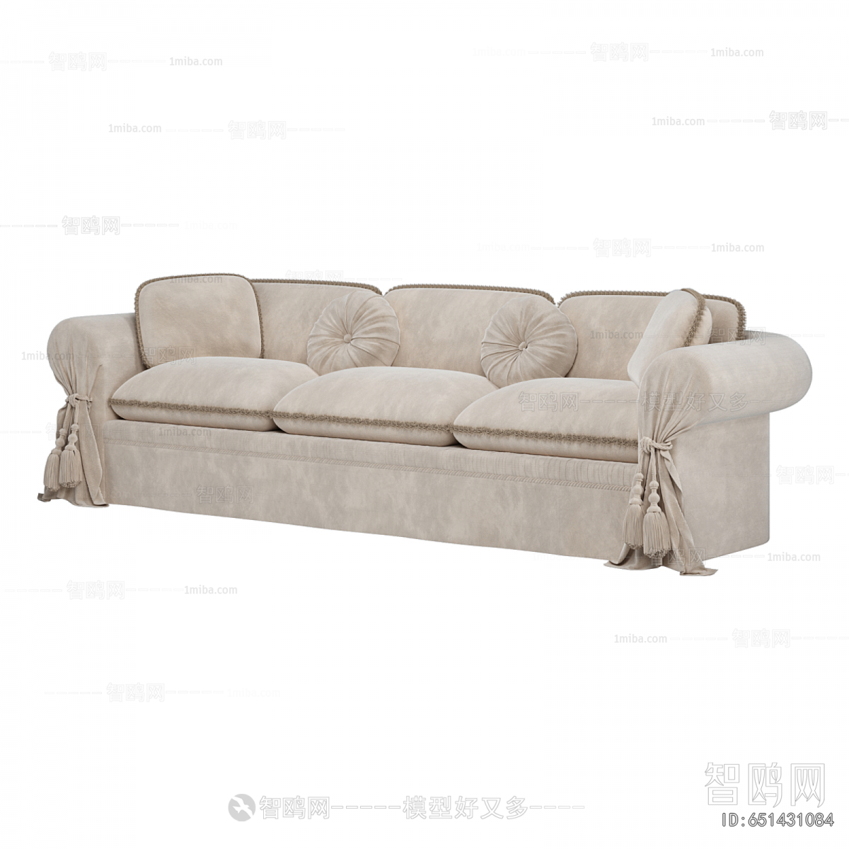 French Style Three-seat Sofa