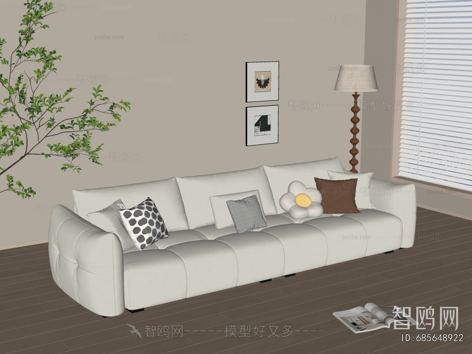 Modern Three-seat Sofa